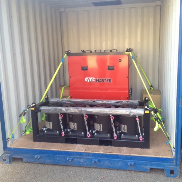 SyncMaster packaged up with cylinders