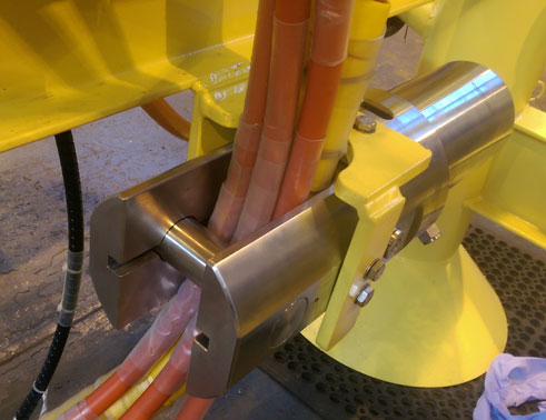 Webtool cutter close up with